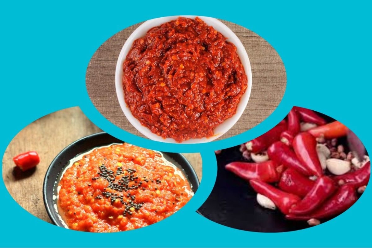 अवांतर, रेसिपी, Recipe, लाल ठेचा, लाल मिरचीचा ठेचा, लाल मिरची, ओल्या लाल मिरच्या,